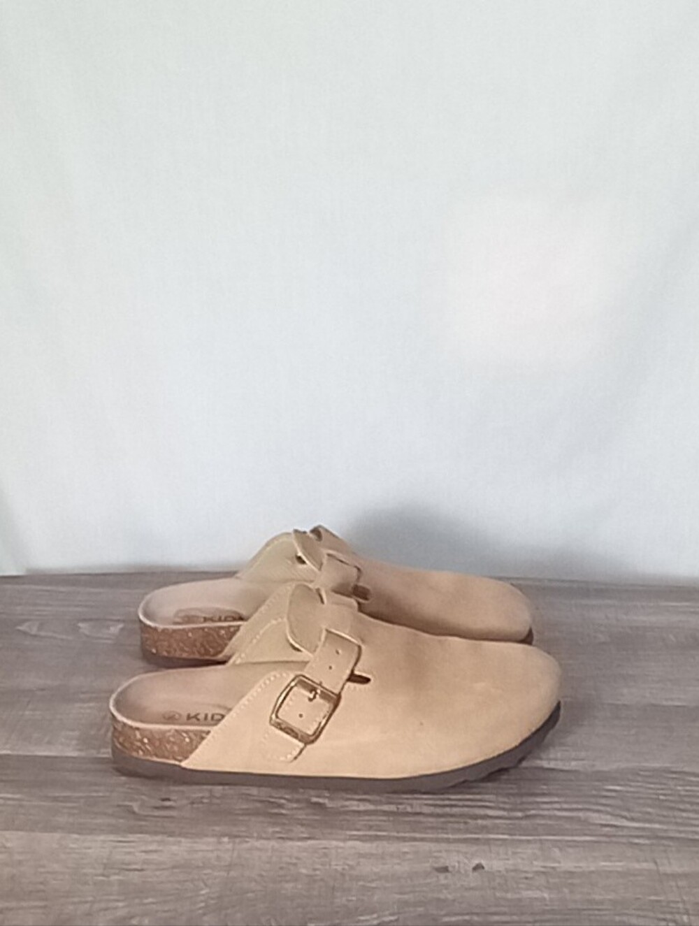 Kidmi Tan Suede Clog Sandals Size 9